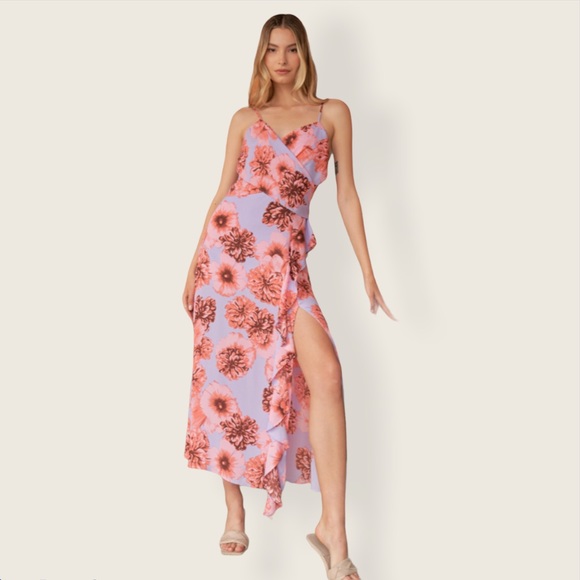 Floral Print Sleeveless Summer Midi Dress - Picture 2 of 9